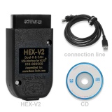 Ross-Tech VCDS VAG COM 19.6.2 HEX-V2 HEX V2 USB Interface Pro Diagnostic Cable for VW,Audi,Seat,Skoda
