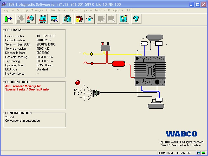 WABCO DIAGNOSTIC KIT (WDI) WABCO Trailer and Truck Diagnostic Interface