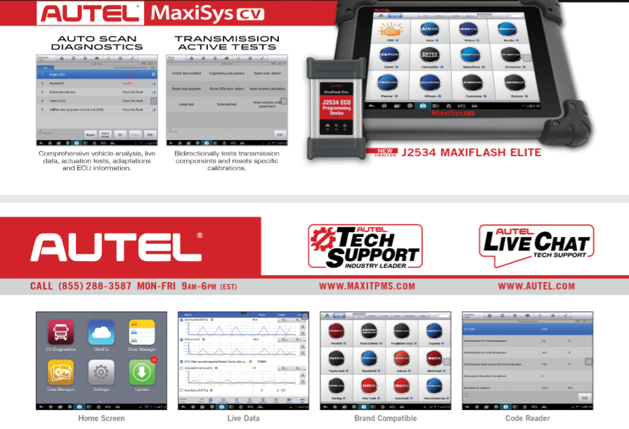 Autel MaxiSYS MS908CV Heavy Duty Diagnostic Scan Tool