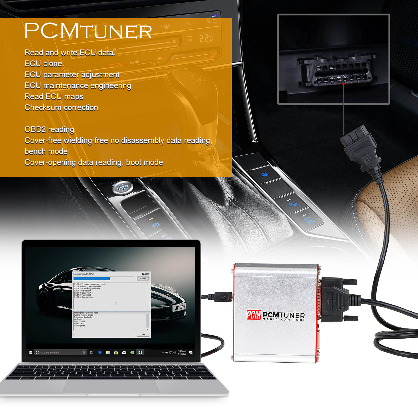 V1.21 PCMtuner ECU Programmer with 67 Modules