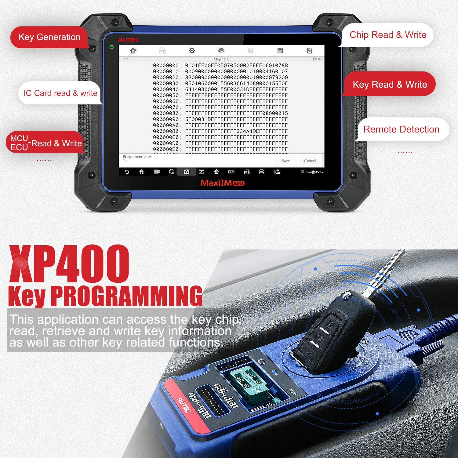 Autel XP400 Key and Chip Programmer Work with Autel MaxiIM IM608/IM508