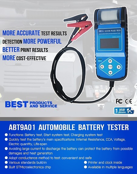 ABT9A01 Automotive Battery Tester with printer 1