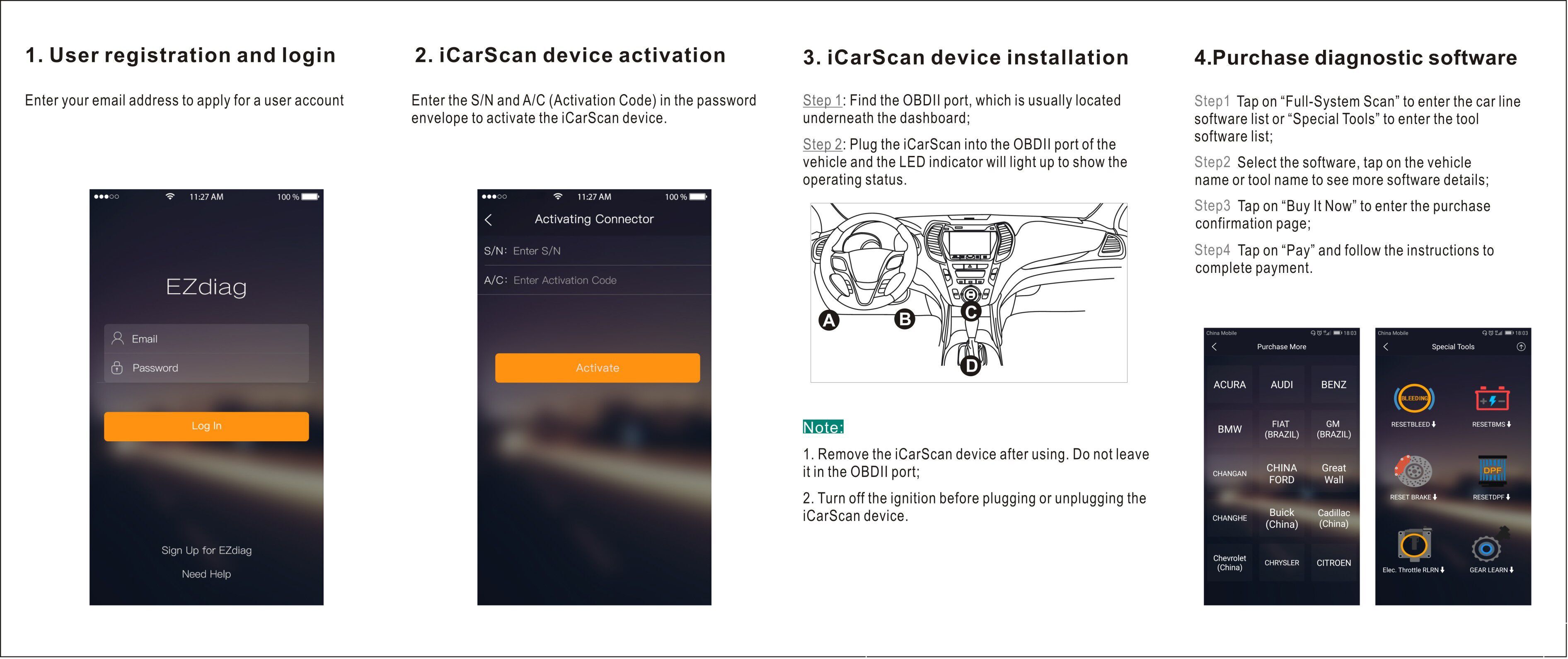 2017 New Launch X431 ICARSCAN Full Systems for Android/IOS with 5 Car Software and 3 Special Function Software free Update Online