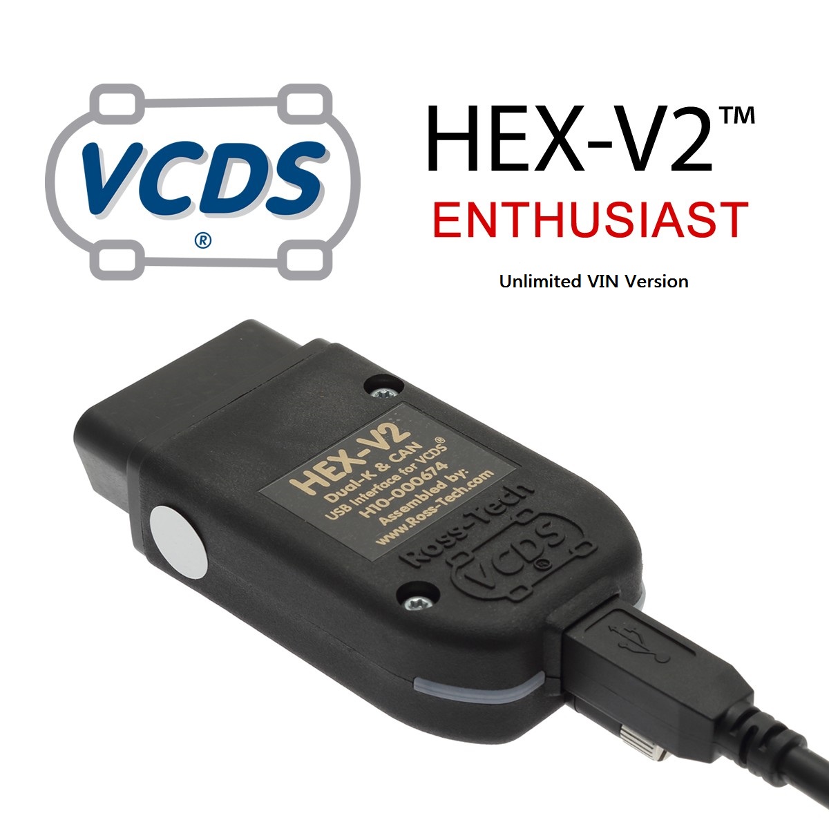 Ross-Tech VCDS VAG COM 19.6.2 HEX-V2 HEX V2 USB Interface Pro 