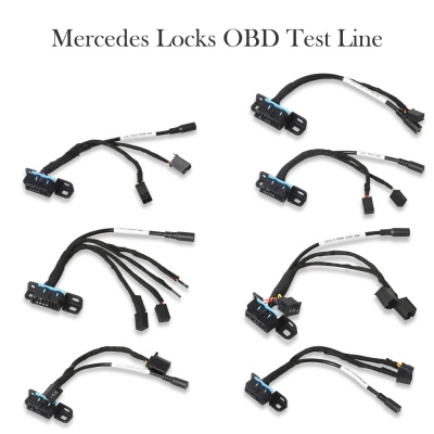 Mercedes Locks OBD Test Line 7 pcs for W209/W211/W906/W169/W208/W202/W210/W639 EZS Cable works with VVDI MB Tool