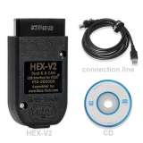 Ross-Tech VCDS HEX V2 21.3.0 VAG COM 21.3.0 HEX-V2 HEX V2 USB Interface Pro Diagnostic Cable for VW,Audi,Seat,Skoda