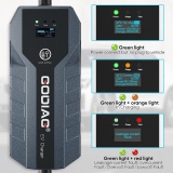 2023 GODIAG EV Charger Level 2 (32Amp, 220V-240V, NEMA 14-50 Plug, 21ft Cable) 10/16/24/32A Adjustable for Home J1772 EVs, PHEVs, Motorcycle EVs