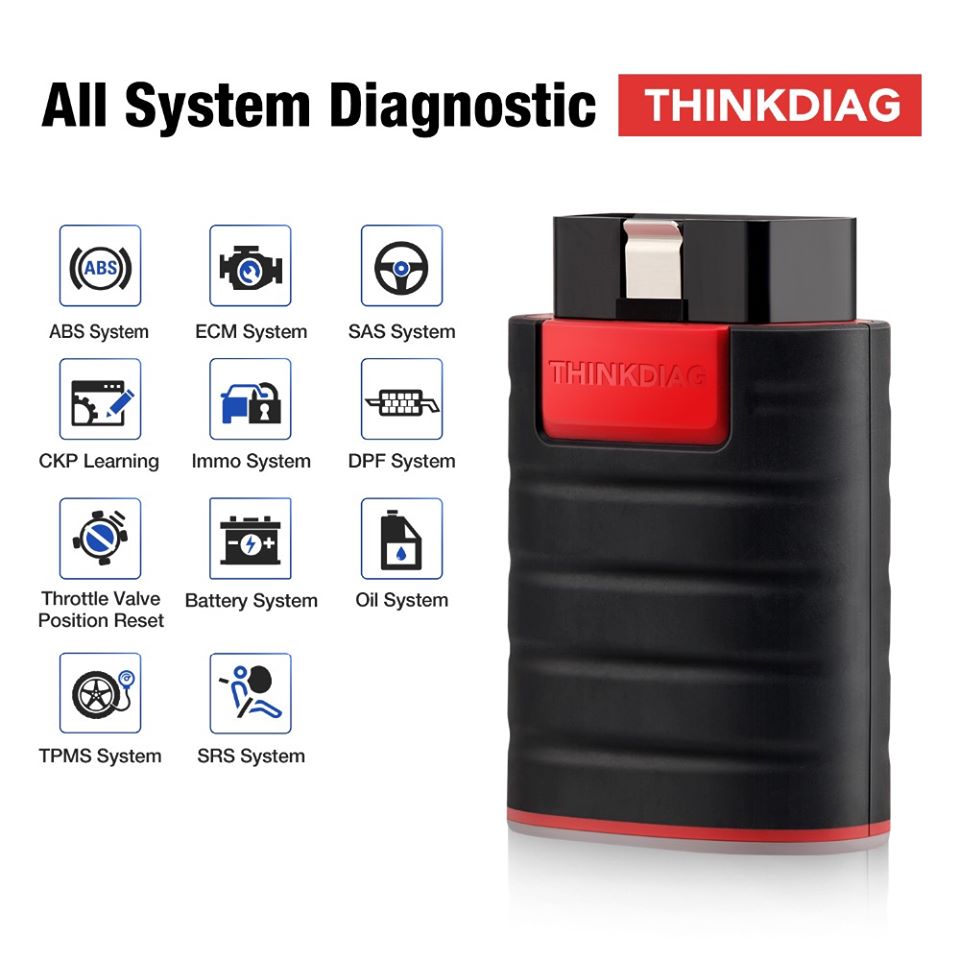 THINKCAR Thinkdiag Full System OBD2 Diagnostic Tool with All Car Brands License Activated 2 Year Free Update Online