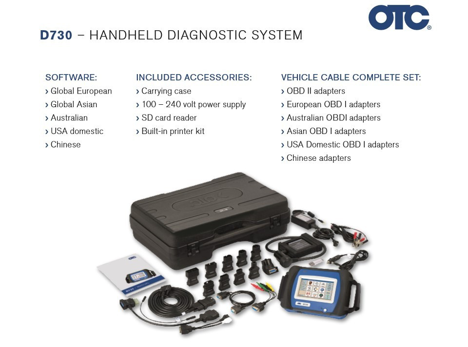 SPX AUTOBOSS OTC D730 Super Scanner Automotive Diagnostic Systems Update Online Support Multi-brand Vehicles