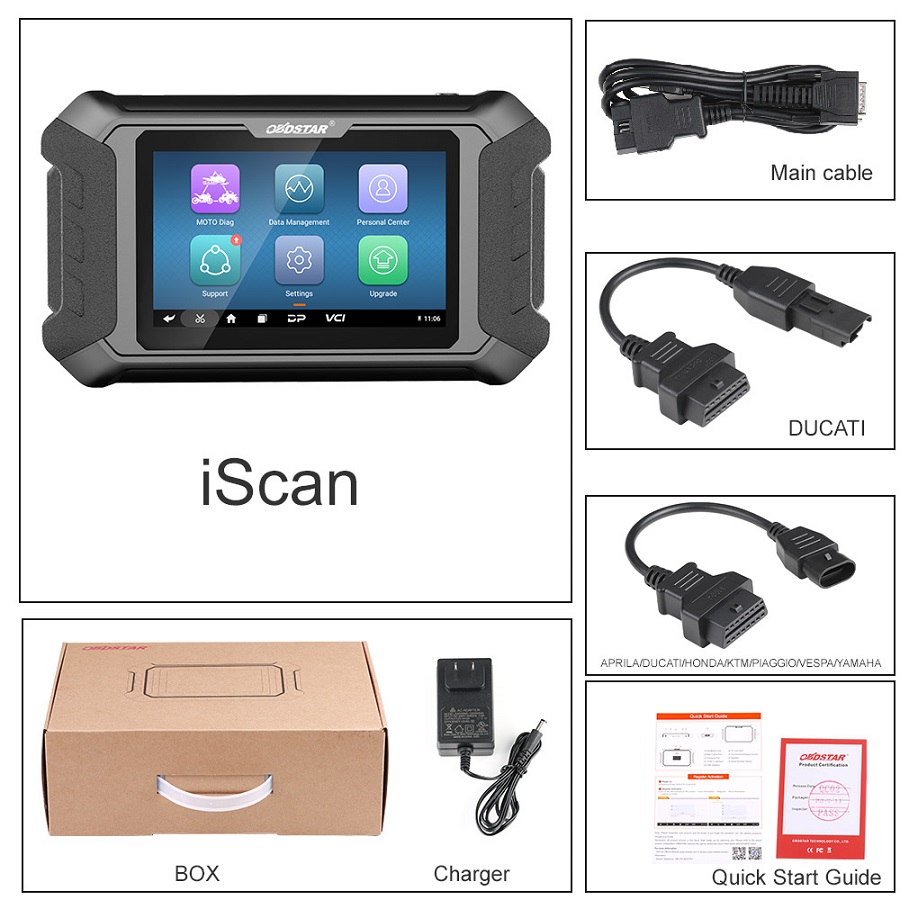 OBDSTAR iScan for DUCATI Motorcycle Diagnostic Tool Support IMMO Programming