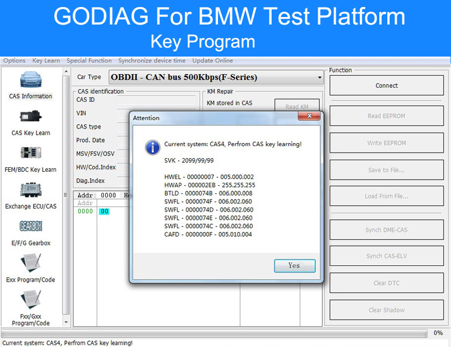 GODIAG BMW CAS4 & CAS4+ Test Platform 7