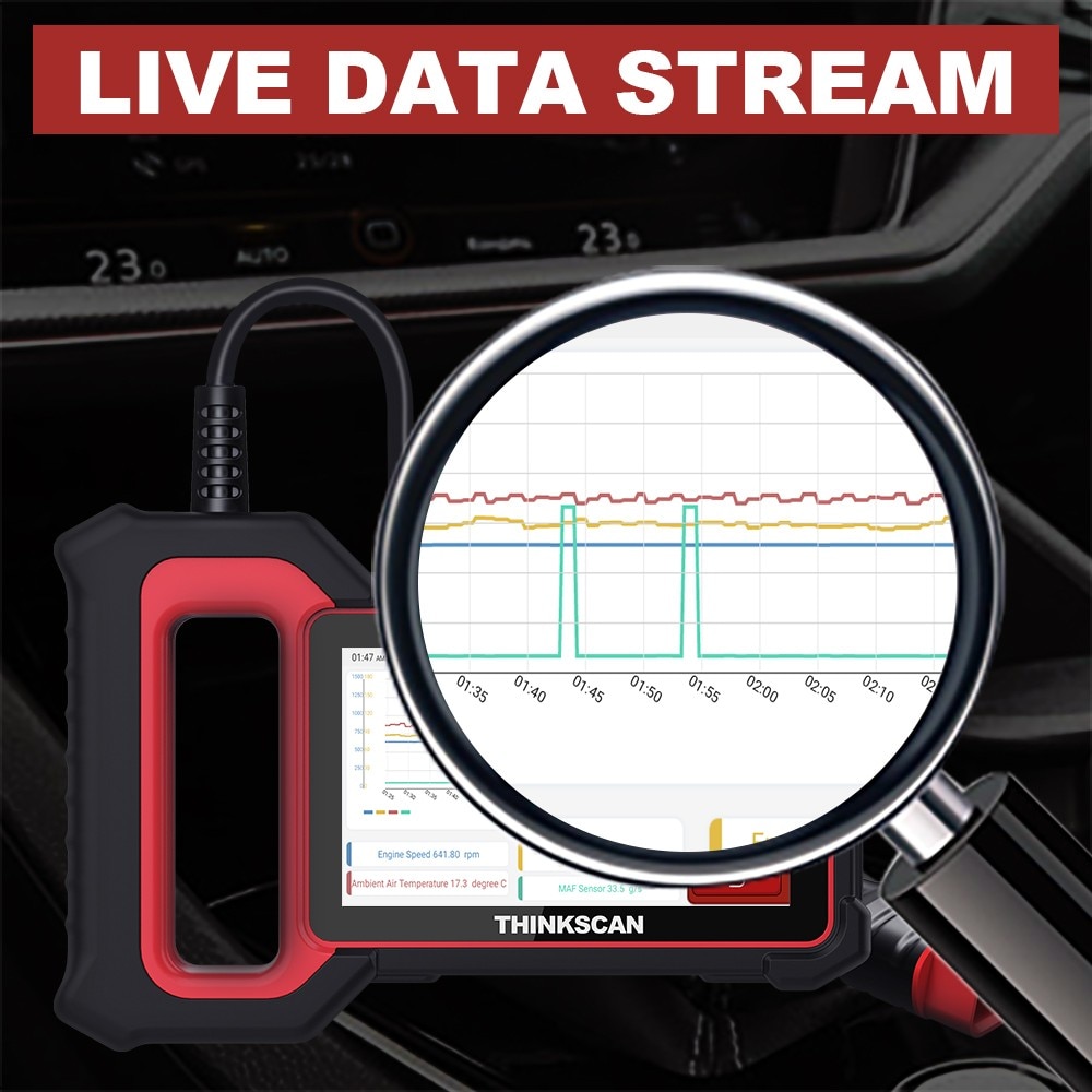 THINKCAR Thinkscan Plus S7 OBD2 Scanner ETS RESET Code Reader Full System Car Diagnostic Tool Professional Scan Tools