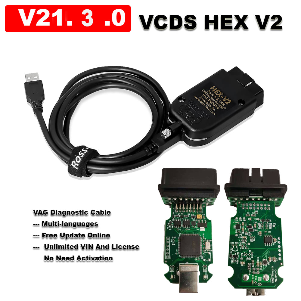 VCDS VAG COM 18.9.0 VCDS 18.9.0 Original Plan 18.9.0 VCDS VAG COM Kable  HEX+CAN USB interface Support for upgrading 19.6 - USD$48.99 