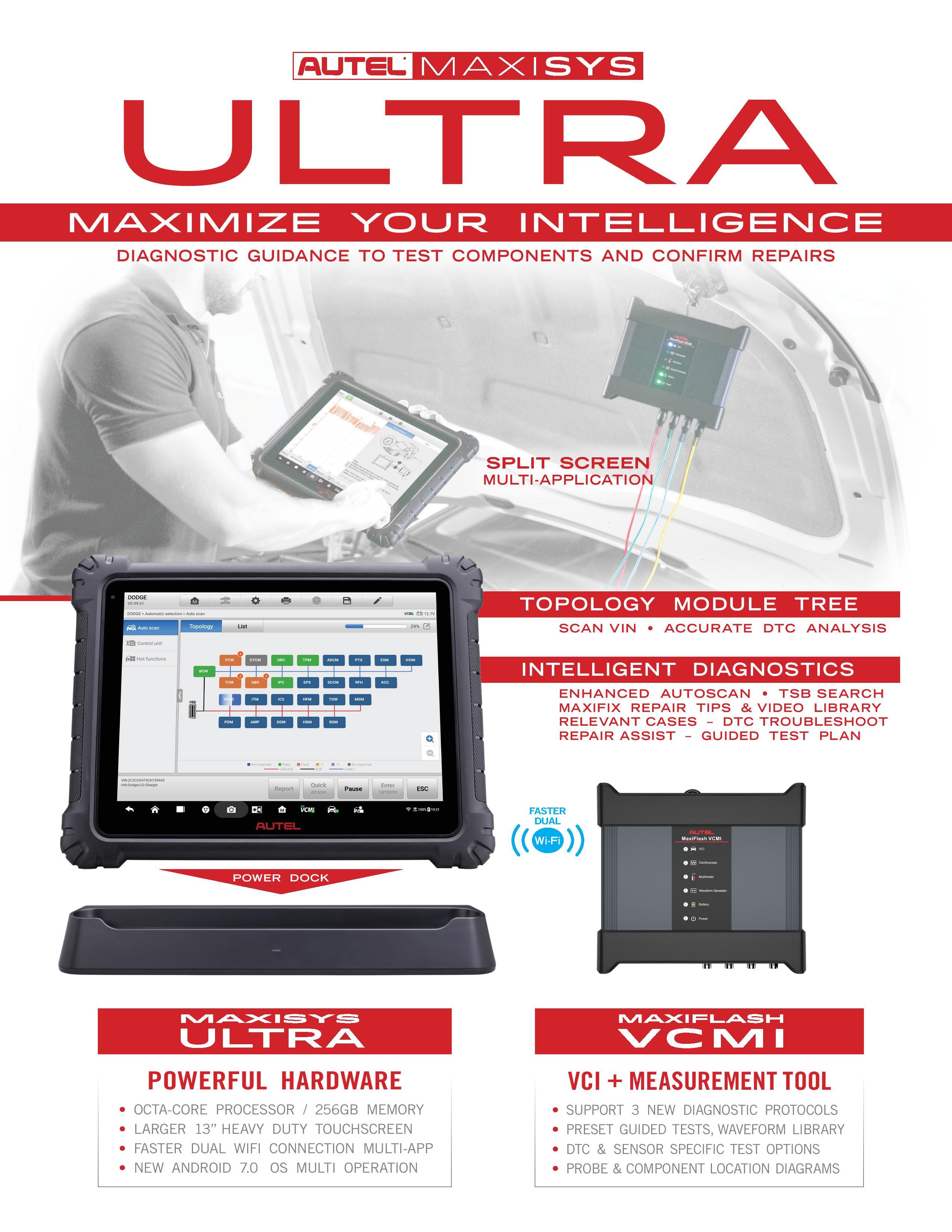 Autel MaxiSYS Ultra Diagnostic Tablet with Advanced VCMI