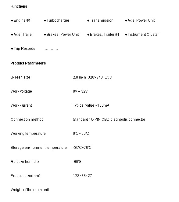 f502 heavy vehicle code reader function 