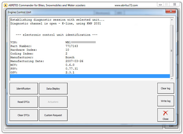 Fvdi abrites commander diagnostic display