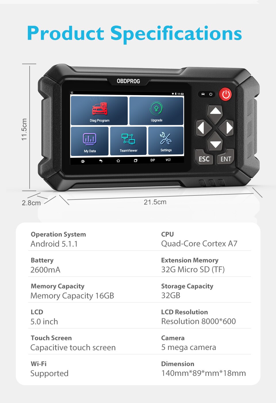 OBDPROG M500 OBD2 Scanner Professional Mileage Odometer Correction Adjustment Oil Odometer Reset Tools Obd 2 Car Diagnostic Tool