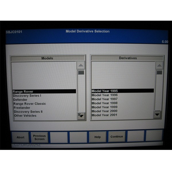 T4 Moblie Plus Diagnostic System for Land Rovers Software Display 1