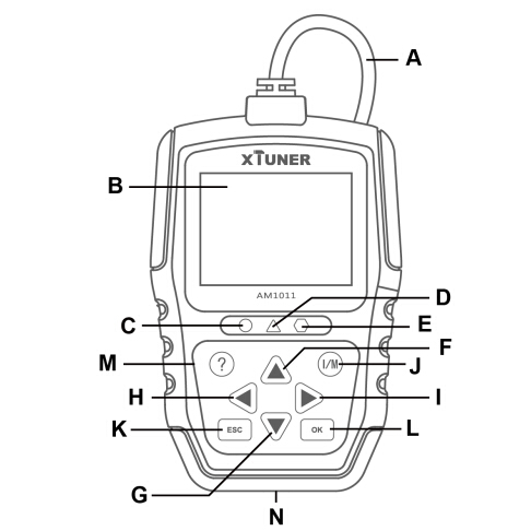 XTUNER AM1011 OBDII/EOBD PLUS Code Reader