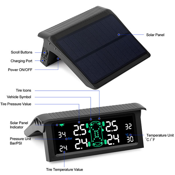 V-checker T501 TPMS Tire Pressure Monitoring System Tire External Sensor