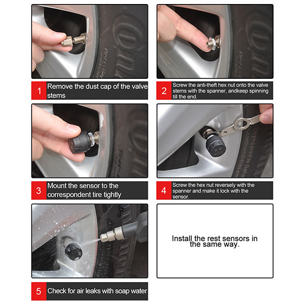 V-checker T501 TPMS Tire Pressure Monitoring System Tire External Sensor