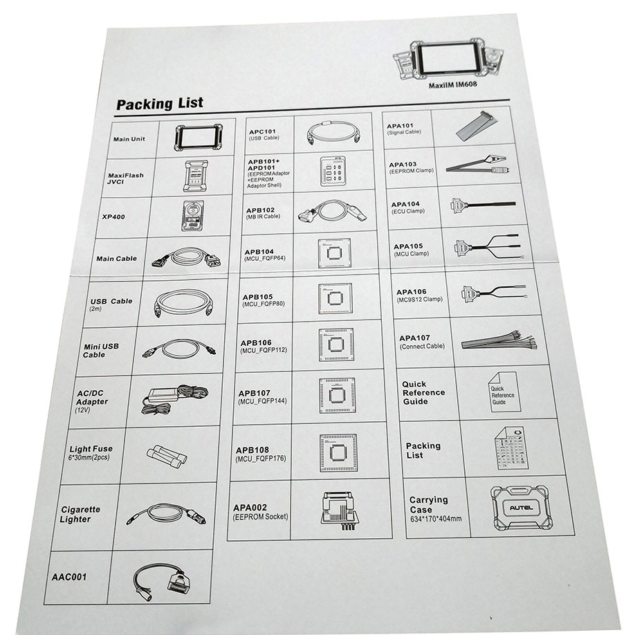 autel-im608-package-list