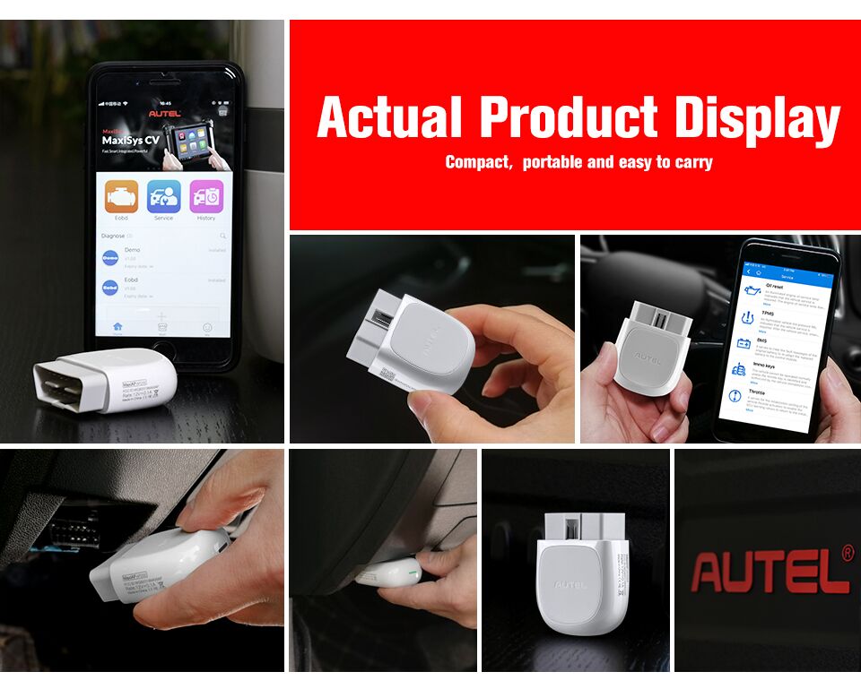 Autel MaxiAP AP200 Bluetooth OBD2 Code Reader with Full Systems Diagnoses AutoVIN TPMS IMMO Service for Family DIYers Simplified Edition of MK808