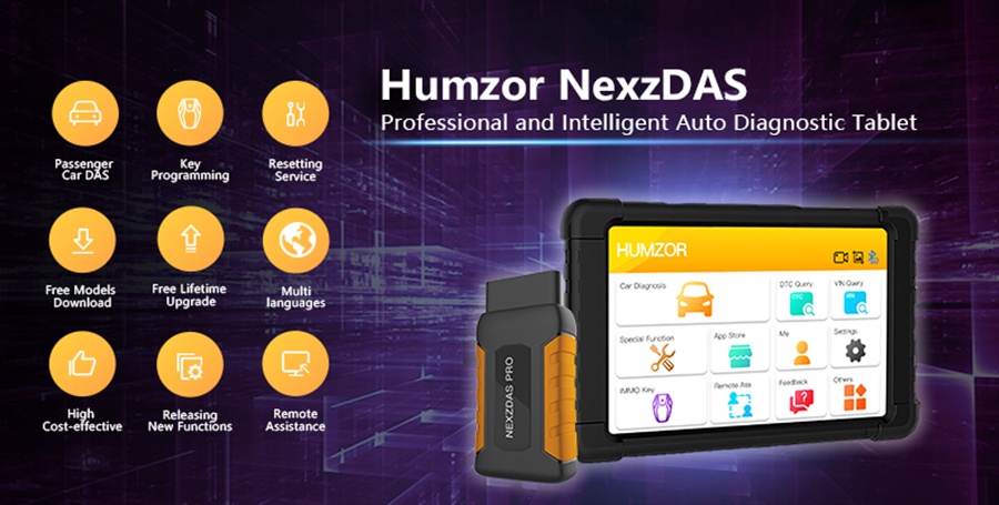 Humzor NexzDAS Pro Bluetooth 10inch Tablet