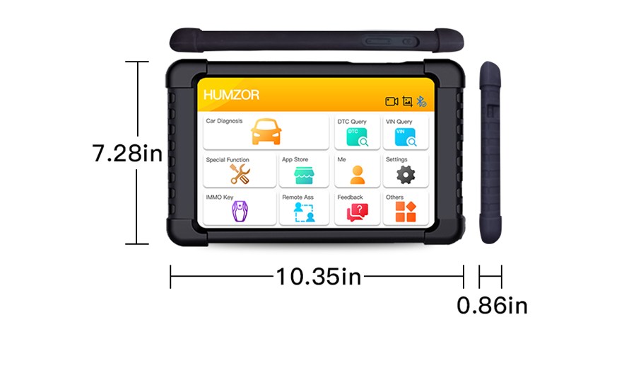 Humzor NexzDAS Pro Bluetooth 10inch Tablet Full System Auto Diagnostic Tool Professional OBD2 Scanner with IMMO/ABS/EPB/SAS/DPF/Oil Reset