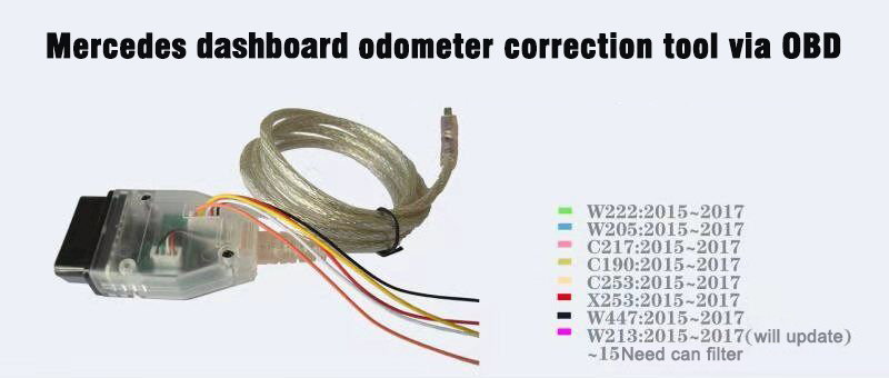 New OBD2 Odometer Correction Tool for Mercedes Benz Year 2015-2017 Mileage Correction Tool