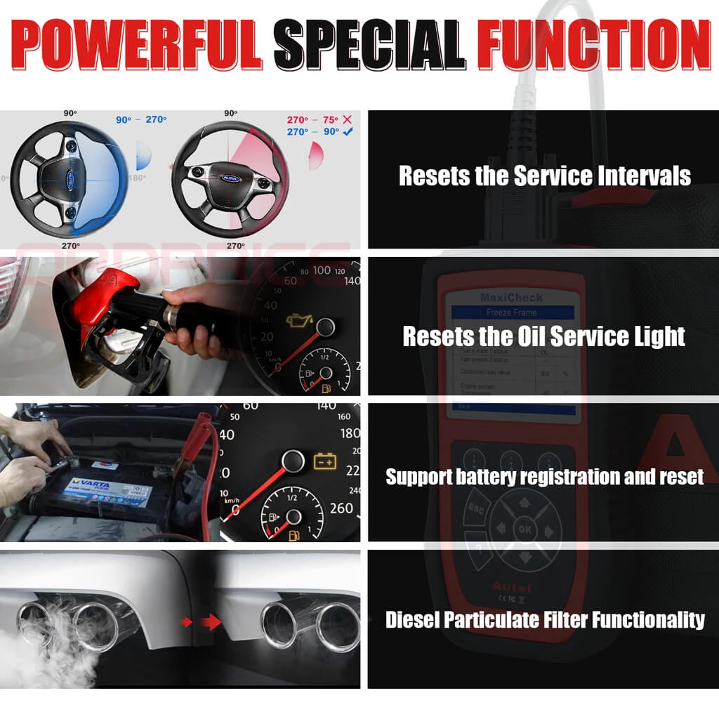MaxiCheck Pro Powerful Special Functions Display