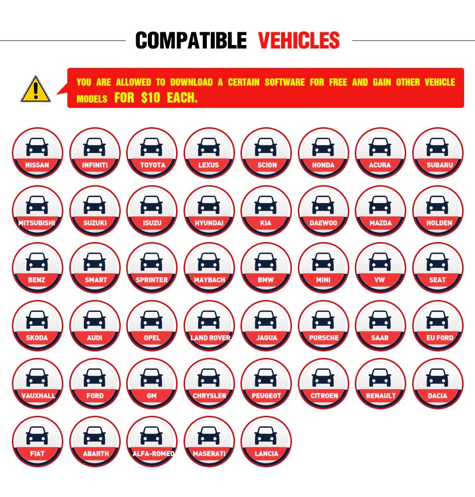 Vehicles list
