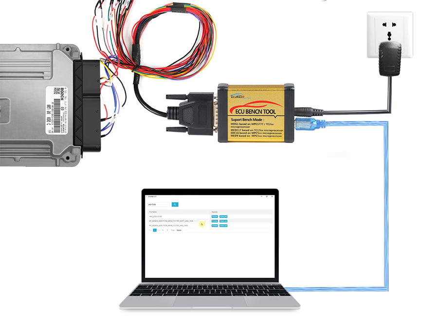 2023 ECUHelp ECU Bench Tool Full Version with License Supports MD1 MG1 EDC16 MED9 No Need to Open ECU