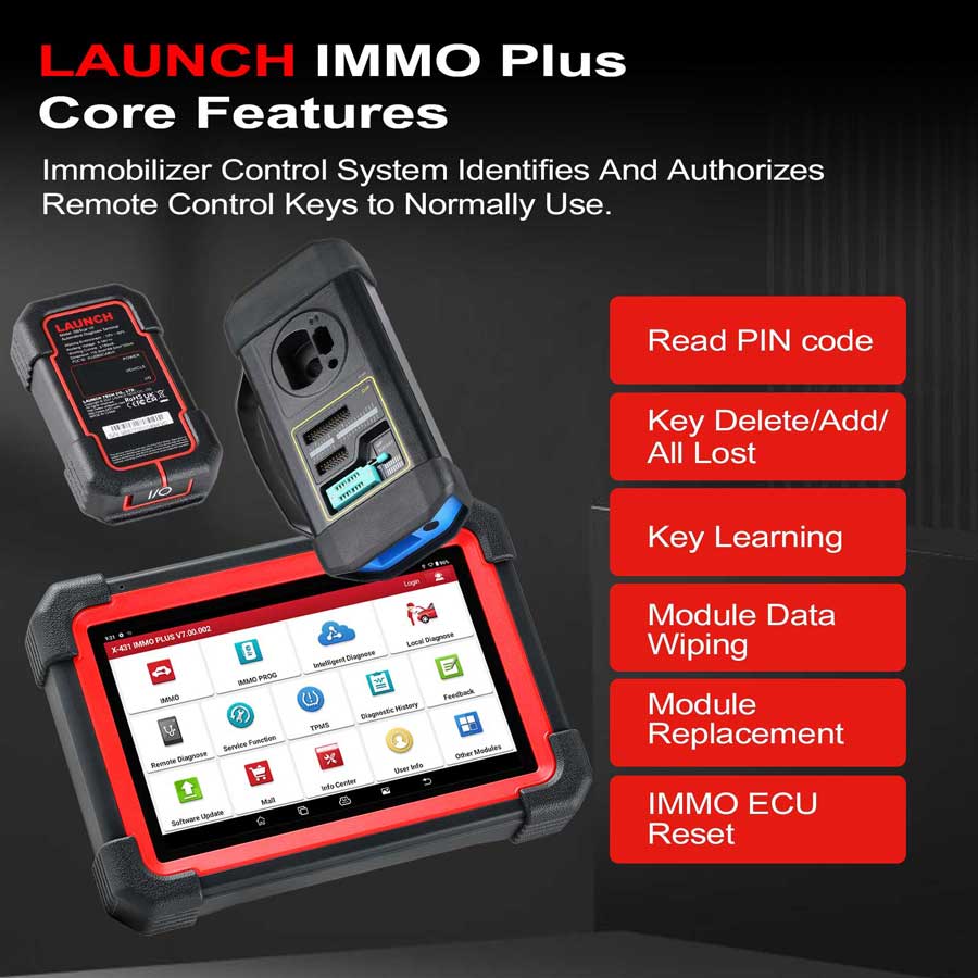 2023 Launch X431 IMMO Plus Key Programmer 3-in-1 IMMO Clone Diagnostics Functions Global Version Free shipping